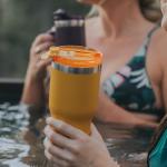 RTIC 20oz Essential Tumbler with Lid, Ceramic Lined, Insulated, Stainless Steel, Metal, Double Wall Vacuum-Insulation, Travel Cup for Iced Coffee, Tea, Hot and Cold Drink, Graphite