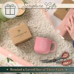 Christian Art Gifts Large Novelty Inspirational Ceramic Coffee & Tea Mug for Women: God is Within Her Encouraging Scripture, Microwave & Dishwasher Safe, Pink, 15 oz.