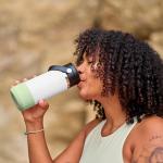 Hydro Flask Flex Sip Coffee Tumbler – Insulated Stainless Steel, Non Spill, Leak Proof Travel Coffee Cup 16 Oz Fossil Brown