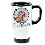 Amazing Items Gifts for Dad, Personalized Travel Mug with Name and Text - Add Your Photo - 8 Different Fonts & Colors - 14oz Travel Tumbler with Lid Coffee Mug & Tea Cup