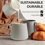 MIAMIO - Coffee Mugs Set of 4 / Large Ceramic Coffee Cups (14 oz) - Mug for Cappuccino, Tea, Espresso - Microwave and Dishwasher Safe - Luxe Collection (Classic Pastel)