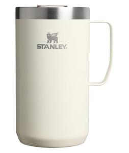 STANLEY Everyday Camp Mug 24oz | Drink Through Lid | Cup for Coffee, Tea and Drinks | Insulated Stainless Steel Coffee Mug | BPA-Free | Cream Gloss