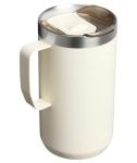 STANLEY Everyday Camp Mug 24oz | Drink Through Lid | Cup for Coffee, Tea and Drinks | Insulated Stainless Steel Coffee Mug | BPA-Free | Cream Gloss