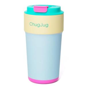 ChugJug 16 oz Travel Coffee Mug with Ceramic Coating, Leak-Proof Vacuum Insulated Coffee Tumbler with Lid, Reusable Double Wall Stainless Steel Travel Cup for Hot& Cold Drinks (Teal)