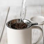 CEEFU Porcelain Tea Mug with Infuser and Lid, with Filter and Coaster, Loose Leaf Tea Cup Steeper Maker, 16 OZ for Tea/Coffee/Milk/Women/Office/Home/Gift (White)