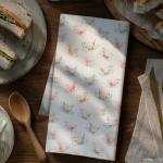 Fyecoluo Vintage Floral Teacup Kitchen Towels Decorative, Gifts for Tea Lovers Drinkers, French Country Cups Dish Hand Tea Towels, Cottagecore Kitchen Bathroom Decor, 16x24 Inch