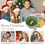 Squirrel Gifts for Women Men Cute Squirrel Ceramic Mug Hidden 3D Animal Inside Unqiue Coffee Mug Tea Cup with Lid Spoon Cool Stuff Home Decor Christmas Birthday Gifts for Her Friends Sisters Besties