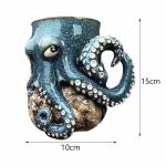 Cthulhu-Inspired Pirate Beer Mug, 3D Octopus Sea Monster Design Beer Mug with Tentacle Handle, Unique Animal Water Cup, Home Office Kitchen Decoration Collection Gift