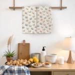 Fyecoluo Vintage Floral Teacup Kitchen Towels Decorative, Gifts for Tea Lovers Drinkers, French Country Cups Dish Hand Tea Towels, Cottagecore Kitchen Bathroom Decor, 16x24 Inch