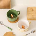 Squirrel Gifts for Women Men Cute Squirrel Ceramic Mug Hidden 3D Animal Inside Unqiue Coffee Mug Tea Cup with Lid Spoon Cool Stuff Home Decor Christmas Birthday Gifts for Her Friends Sisters Besties