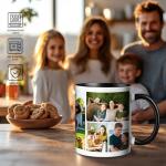 Custom Coffee Mug With Photo, Personalized Coffee Mug With Picture, 11oz Photo Collage Mug With 9 Photo, Tazas Personalizadas, Novelty Custom Gift For Women, Men, Family, Friends, Birthday, Christmas