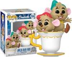 Funko Jaq & Gus Gus in Teacup #1544/83458 + Pop Protector: Cinderella 75th Anniversary Disney Pop! Animation Vinyl Figure (Gift Set Bundled with ToyBop Brand Box Protector Case)