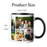 Custom Coffee Mug With Photo, Personalized Coffee Mug With Picture, 11oz Photo Collage Mug With 9 Photo, Tazas Personalizadas, Novelty Custom Gift For Women, Men, Family, Friends, Birthday, Christmas