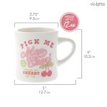 Karma 12 oz New Bone China Coffee Cup - Dishwasher Mirowave Safe - Cute Retro Design Giftable Mug for Women and Men, Books