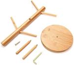 WAYUYU Space-Saving Bamboo Mug Tree – Holds 6 Cups, Rust-Proof Organizer for Kitchen Counter, Office, or Coffee Bar