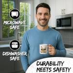 Chicken Ceramic Coffee Mug 11oz Hen Rooster Cluck - Tea Coffee Mug with Comfortable Grip - Unique Animal Gift Cup for Office or Home - Vibrant Long-Lasting Print ID44991