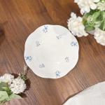 MSRRTUSY Tea Cup and Saucer Set with Blue Flowers，6.76 oz Ceramic Coffee Cup，Latte Mug for Mother's Day Gifts (blue)