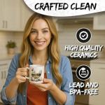 Chicken Ceramic Coffee Mug 11oz Hen Rooster Cluck - Tea Coffee Mug with Comfortable Grip - Unique Animal Gift Cup for Office or Home - Vibrant Long-Lasting Print ID44991