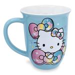 Sanrio Hello Kitty Pastel Rainbow 16oz Wide Rim Ceramic Mug | Coffee Cup for Tea, Espresso | Drinkware Travel Mug, Camper Mug, Coffee Mug for Home & Office | Hello Kitty Merchandise and Collectibles