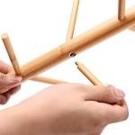 WAYUYU Space-Saving Bamboo Mug Tree – Holds 6 Cups, Rust-Proof Organizer for Kitchen Counter, Office, or Coffee Bar