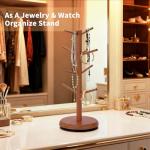 BAMBANG Mug Holder Tree, 360° Rotating 8 Hooks Coffee Cup Holder for Counter, Bamboo Coffee Mug Rack Standing for Kitchen Countertop Home (Brown) (Brown)