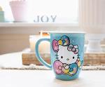 Sanrio Hello Kitty Pastel Rainbow 16oz Wide Rim Ceramic Mug | Coffee Cup for Tea, Espresso | Drinkware Travel Mug, Camper Mug, Coffee Mug for Home & Office | Hello Kitty Merchandise and Collectibles