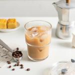 INSETLAN 13oz Portable Glass Tumblers Set of 2, Thick Wall Glass Cups with Lid and Glass Straw, On-the-Go Coffee Cups for Iced Coffee, Tea, Milk, Hot & Cold Drinks, Travel & Daily Use