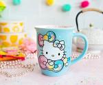 Sanrio Hello Kitty Pastel Rainbow 16oz Wide Rim Ceramic Mug | Coffee Cup for Tea, Espresso | Drinkware Travel Mug, Camper Mug, Coffee Mug for Home & Office | Hello Kitty Merchandise and Collectibles