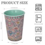 Nilayo Vintage Enamel Ceramic Mug – Retro-Style Handheld Cup for Coffee, Tea, or Water, Aesthetic Mid-Century Inspired Design