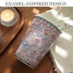 Nilayo Vintage Enamel Ceramic Mug – Retro-Style Handheld Cup for Coffee, Tea, or Water, Aesthetic Mid-Century Inspired Design