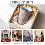 Nilayo Vintage Enamel Ceramic Mug – Retro-Style Handheld Cup for Coffee, Tea, or Water, Aesthetic Mid-Century Inspired Design