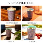 Nilayo Vintage Enamel Ceramic Mug – Retro-Style Handheld Cup for Coffee, Tea, or Water, Aesthetic Mid-Century Inspired Design