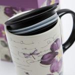 Tall Ceramic Travel Mug with Sealed Lid