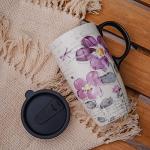 Tall Ceramic Travel Mug with Sealed Lid