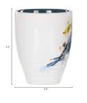 Bluebird Watercolor Stoneware Mug - 16oz White Blue