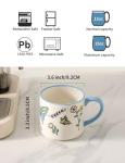 Colorful Butterfly and Flower Ceramic Mug Set