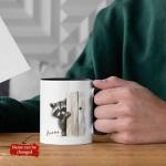 Personalized Funny Raccoon Coffee Mug – Choose Name
