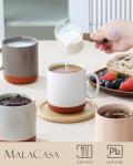 Malacasa Stackable Ceramic Coffee Mugs Set of 4
