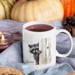 Personalized Funny Raccoon Coffee Mug – Choose Name