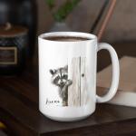 Personalized Funny Raccoon Coffee Mug – Choose Name