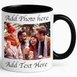 Customizable 11oz Ceramic Coffee Mug - Black