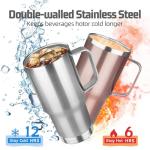 20 oz Insulated Stainless Steel Travel Mug with Straw