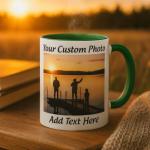 Customizable 11oz Ceramic Coffee Mug - Black