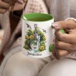 Personalized Banjo Mug with Floral Design