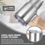 20 oz Insulated Stainless Steel Travel Mug with Straw