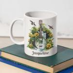 Personalized Banjo Mug with Floral Design