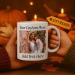 Customizable 11oz Ceramic Coffee Mug - Black