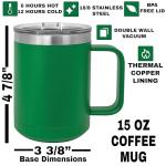 Personalized 15 oz Insulated Travel Coffee Mug