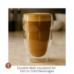 Pink Double-Wall Glass Cloud Cup – 12 oz