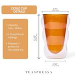 Pink Double-Wall Glass Cloud Cup – 12 oz